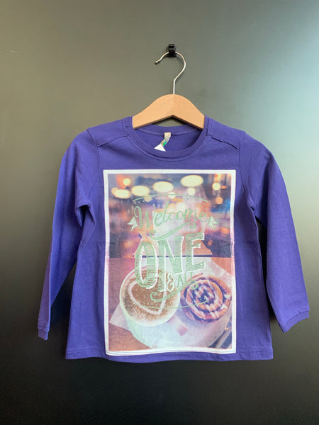 T-Shirt langärmlig violett Gr.90