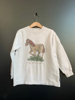 Sweatshirt beige Pony Gr.128/134