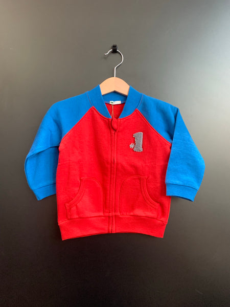 Sweatshirt rot-blau Gr.74